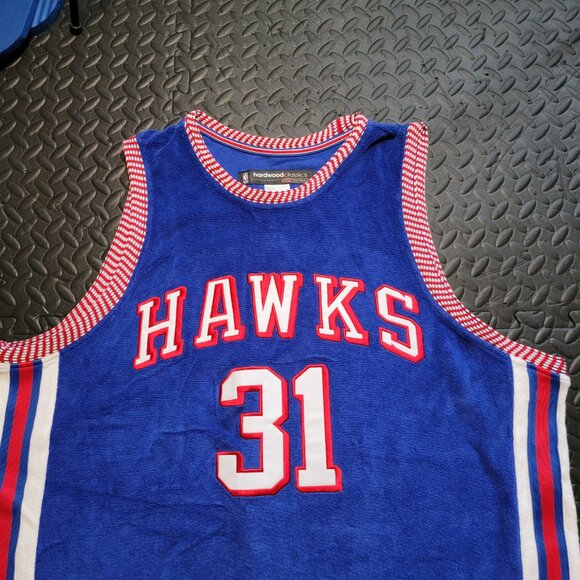 Atlanta Hawks Jason Terry Reebok Hardwood Classics Throwback D'funkd Blue Jersey - Picture 2 of 10